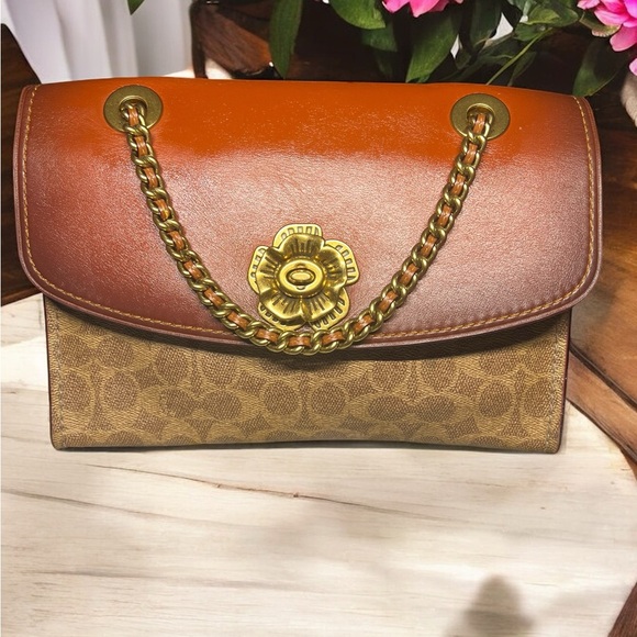 Coach Parker in Colorblock Signature Canvas - Picture 1 of 9